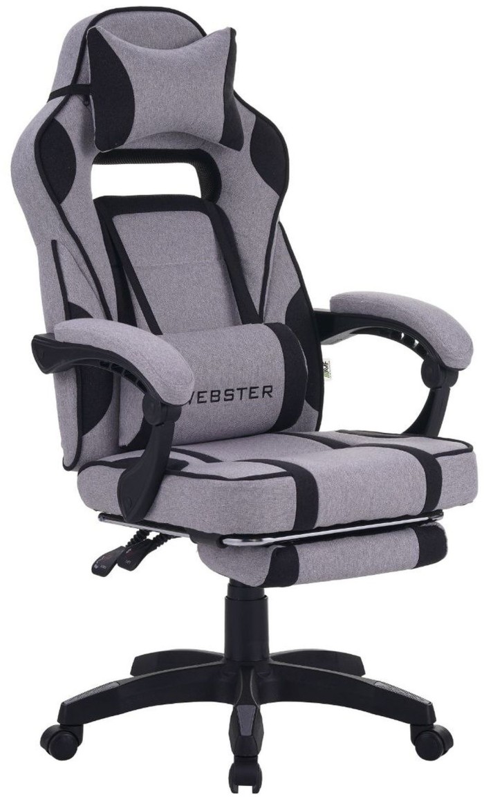 Кресло AMF геймерское VR Racer Textile Webster Cерый/черный