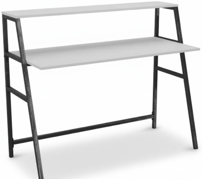 Стіл AMF Mont Blanc (1250х550х1027Н) чорний/Білий