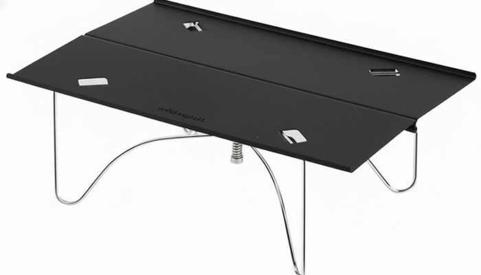 Стіл складаний Naturehike CNK2450JJ024, 31х21 см, алюміній, чорний