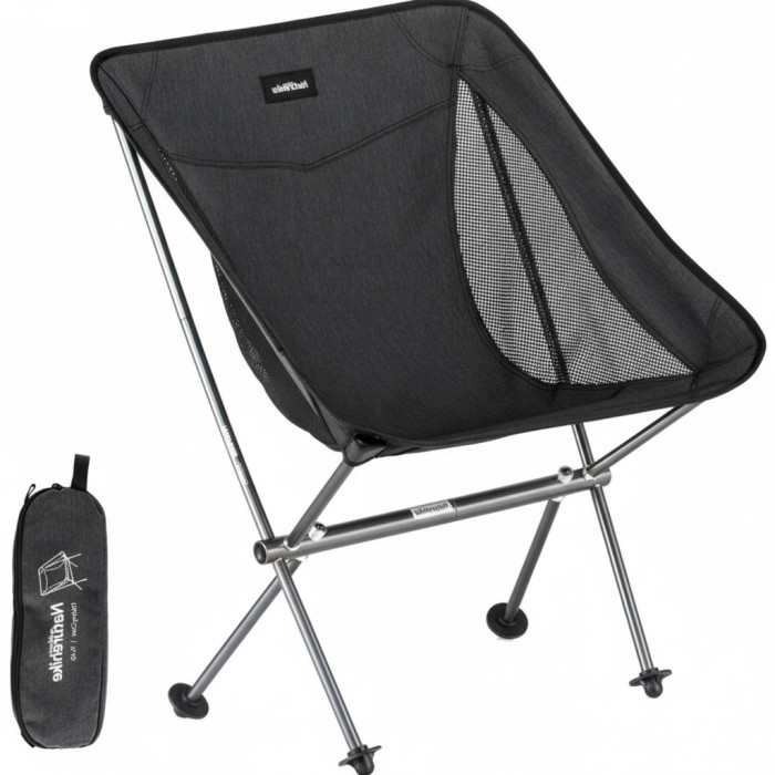 Стілець складаний Naturehike Stellaluna L04 CNK2450JJ015, розмір M, алюміній, чорний