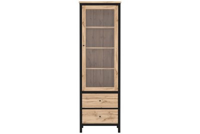 Витрина Гербор ЧОС REG1W2S Дуб тахо + Черный