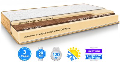 Матрас Euro Foam RELAX COCOS / РЕЛАКС КОКОС 160х190 см Матрас Euro Foam RELAX COCOS / РЕЛАКС КОКОС 160х190 см