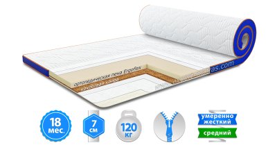 Матрас топпер FLEX 2in1 KOKOS / ФЛЕКС 2в1 КОКОС 120х190 см Матрас топпер FLEX 2in1 KOKOS / ФЛЕКС 2в1 КОКОС 120х190 см