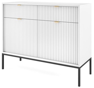 Комод PERFECT HOME Nova KSZ104 Белый / Черные ножки
