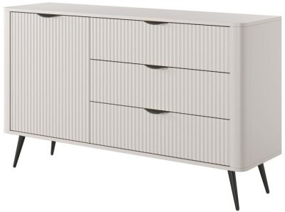 Комод PERFECT HOME Lante 1D3S/138 Беж / Черные ножки