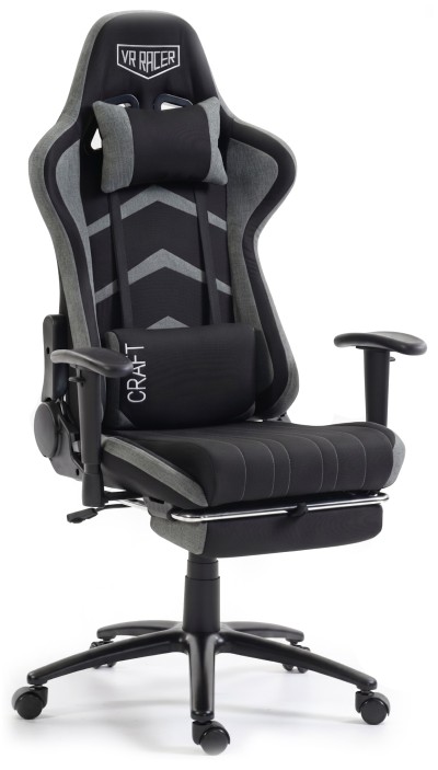 Кресло AMF VR Racer Textile Craft черный/серый
