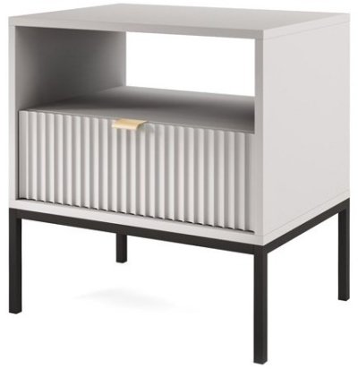 Тумба прикроватная PERFECT HOME Nova S54 Серый / Черные ножки Тумба прикроватная PERFECT HOME Nova S54 Серый / Черные ножки
