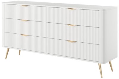 Комод PERFECT HOME Lante 6S/163 Білий / Золоті ніжки