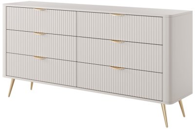 Комод PERFECT HOME Lante 6S/163 Беж / Золотые ножки