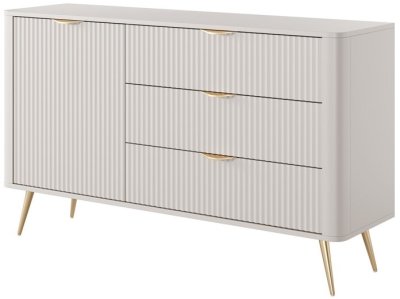 Комод PERFECT HOME Lante 1D3S/138 Беж / Золотые ножки