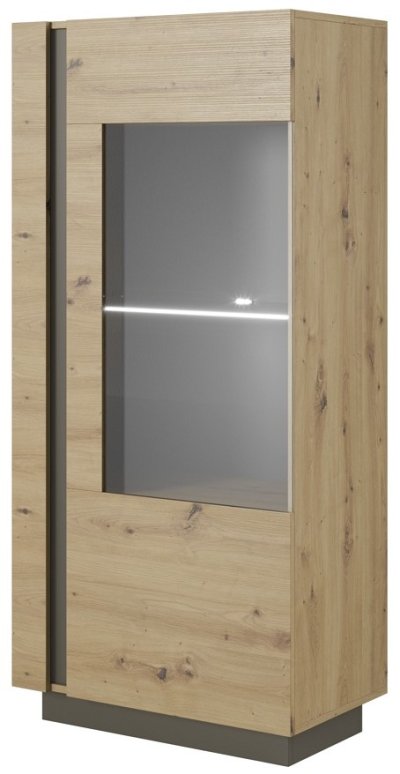Вітрина низька PERFECT HOME Arco (Marco) 1D1W/72 Дуб артизан / Графіт Вітрина низька PERFECT HOME Arco (Marco) 1D1W/72 Дуб артизан / Графіт
