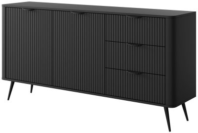 Комод PERFECT HOME Lante 2D3S/163 Чорний / Чорні ніжки