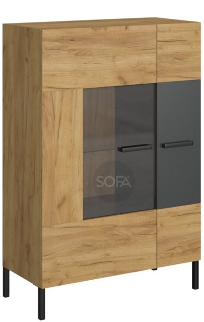 Витрина низкая 1W1D VMV SANTES Дуб крафт золотой + Антрацит