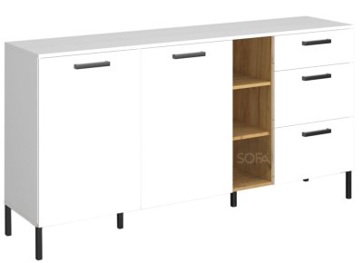 Комод 2D3S VMV SANTES Белый + Дуб крафт золотой