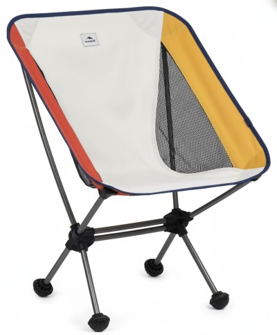 Стілець складаний Naturehike Moon YL08 NH20JJ027, 600D Oxford / алюміній, біло-жовтогарячий