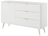 Комод PERFECT HOME Lante 1D3S/138 Білий / Золоті ніжки