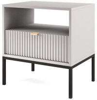 Тумба прикроватная PERFECT HOME Nova S54 Серый / Черные ножки