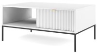 Стол журнальный PERFECT HOME Nova L104 Белый / Черные ножки