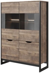 Витрина низкая PERFECT HOME Arden (Garden) 4D2W/109 Дуб санд гранж / Матера