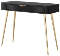 Стіл туалетний PERFECT HOME Lante 1S/100 Чорний / Золоті ніжки