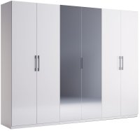 Шкаф 6Д2З Миромарк ФЕМЕЛИ Белый глянец